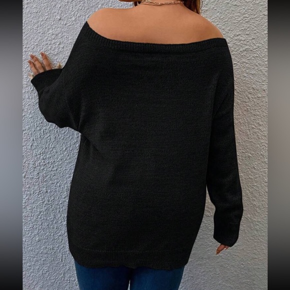 Plus size off shoulder sweater top - Picture 11 of 16